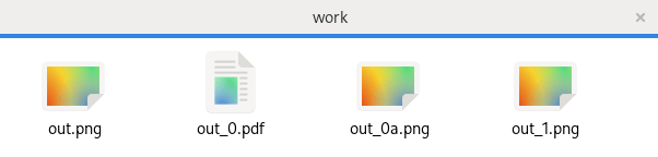 The 'work' directory contains png and pdf files