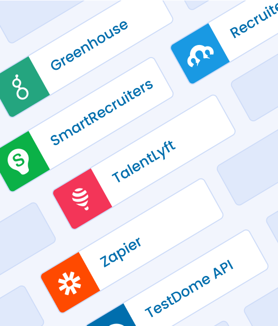 Illustrations available in the platform: Greenhouse, SmartRecruiters, Recruitee, TalentLyft, and Zapier.